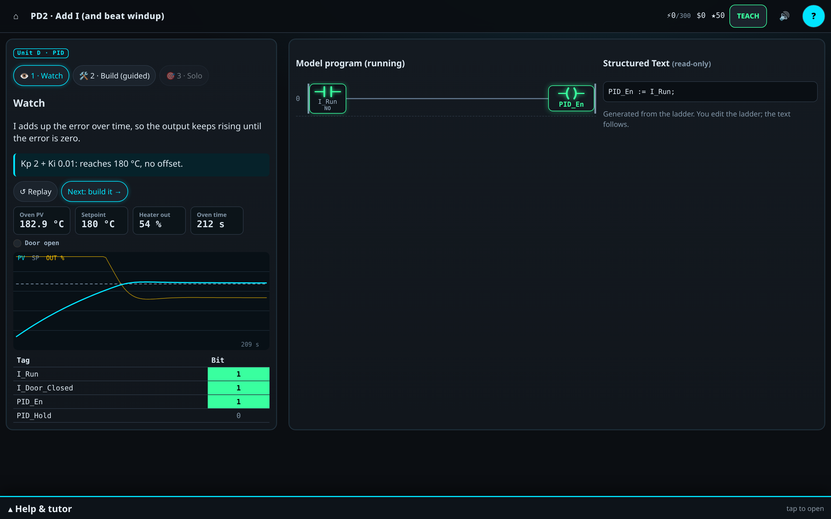 PID on live trends screenshot